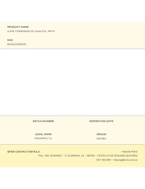 Llave combinada de 32mm e32. mota