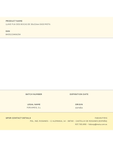 Llave fija dos bocas de 30x32mm e430 mota