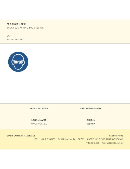 Broca sds widia ø8,00 x 410 mm