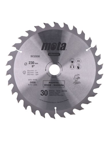 Sierra circular widia ø230 mm 30 dientes