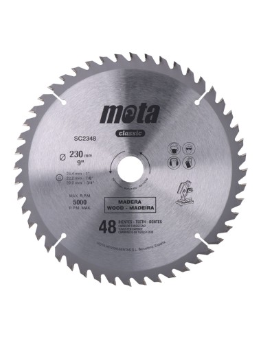 Sierra circular widia ø230 mm 48 dientes