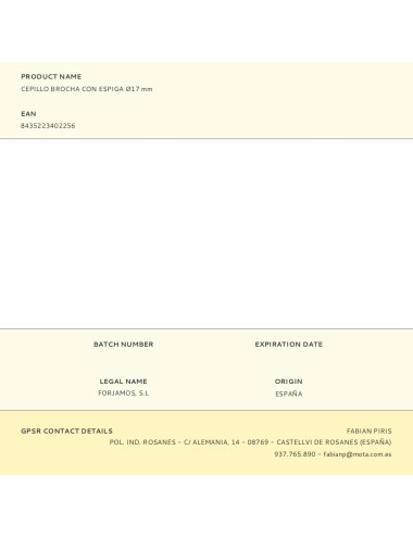 Cepillo brocha con espiga ø17 mm