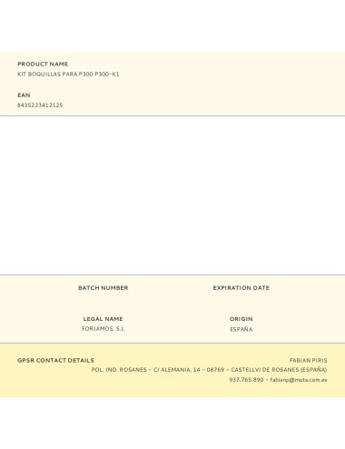 Kit boquillas para p300 p300-k1