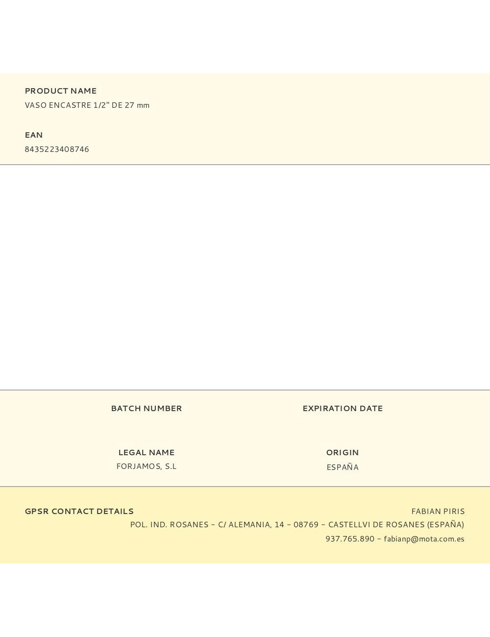 Vaso encastre 1/2" de 27 mm