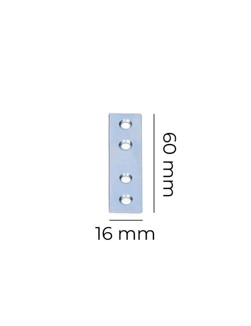 Pletina zincada 55x15x1mm