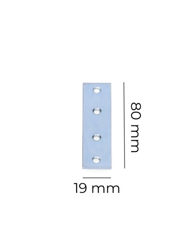 Pletina zincada 80x19x2mm