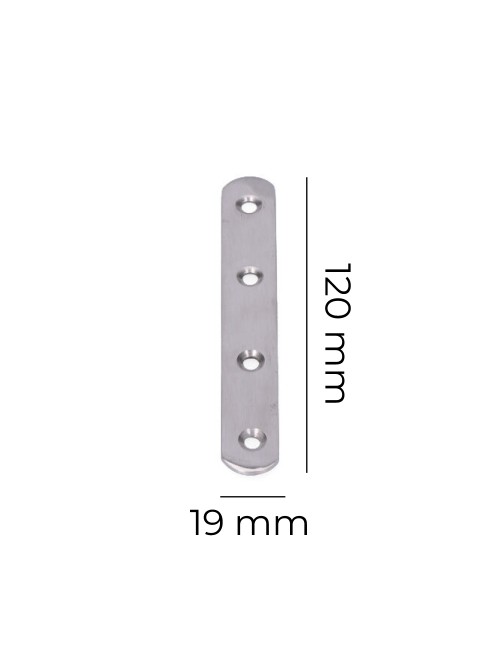 Placa acero inox 125x19x2mm
