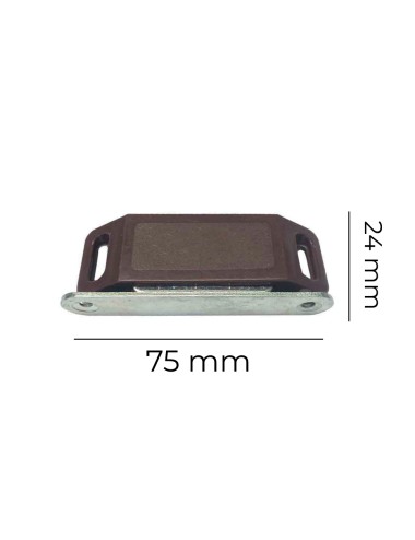 Imán para puerta marrón (2 piezas) 75 x 15 x 24 mm