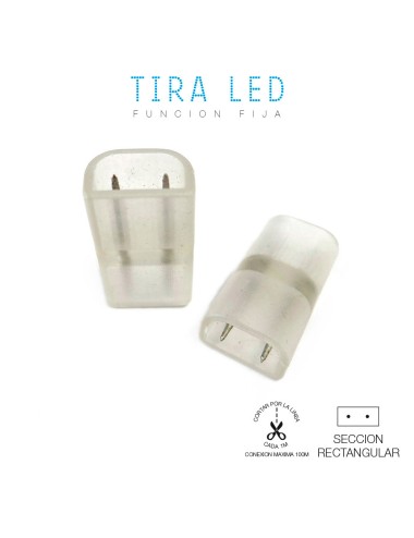 Empalme recto para dos tiras de led