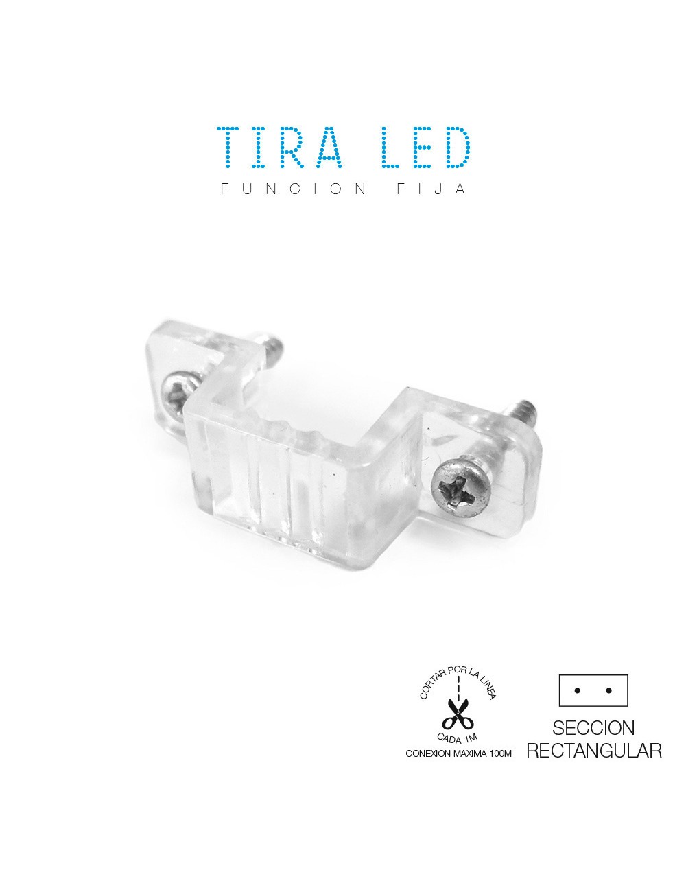 Soporte sujecion para tira de led