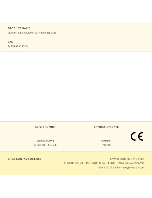 Soporte sujecion para tira de led