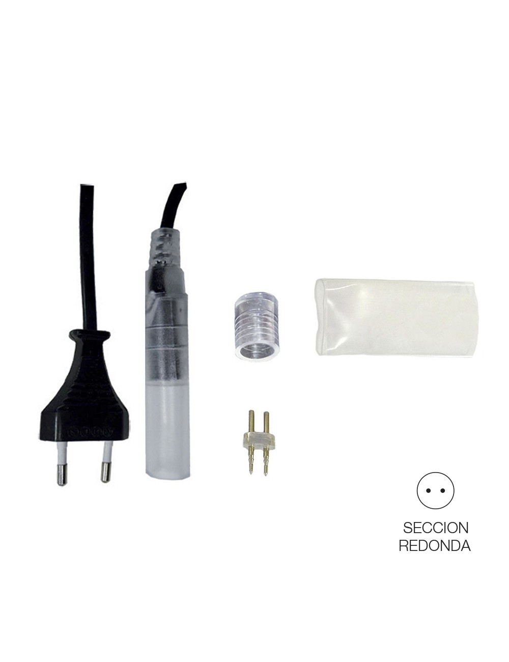 Kit alimentacion para tubo flexiled fijo 1,5 m max 480 w