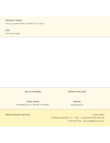 Pack 2 llaves para taladro 10 y 13mm