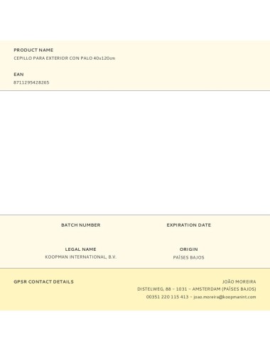 Cepillo para exterior con palo 40x120cm