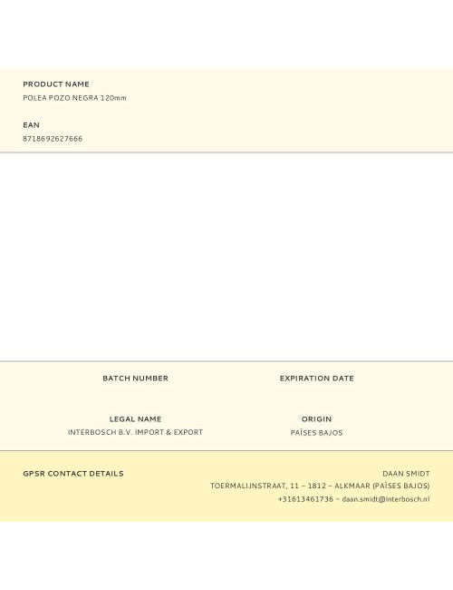 Polea pozo negra 120mm