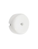 Caja de empalmes superficie, embellecedor porcelana serie vintage ø110mm, estructura interior ø80x40mm blanca