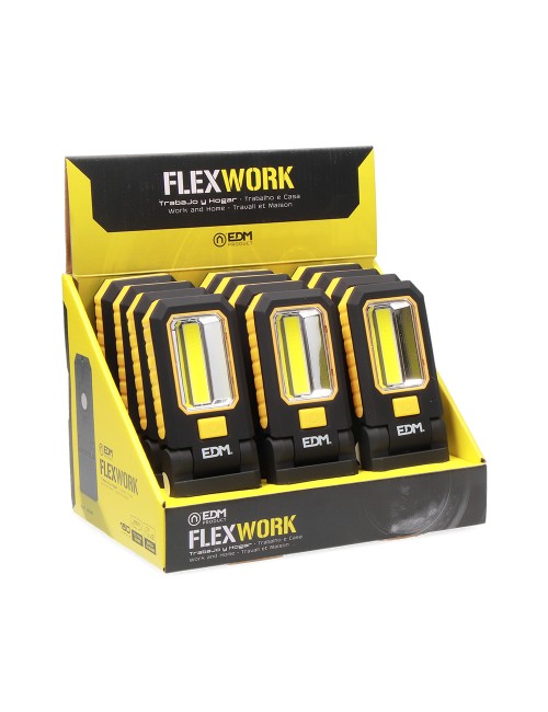 Linterna led xl flex work 150 lm + 3 mini led 7 lm, con gancho + iman 3xaaa (incluidas)