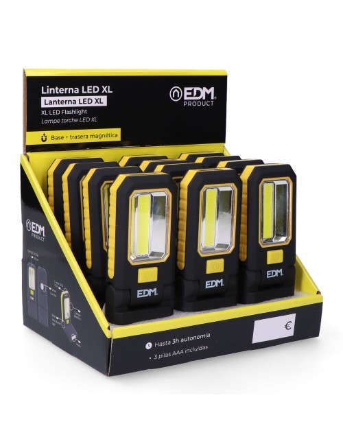 Linterna led xl flex work 150 lm + 3 mini led 7 lm, con gancho + iman 3xaaa (incluidas)