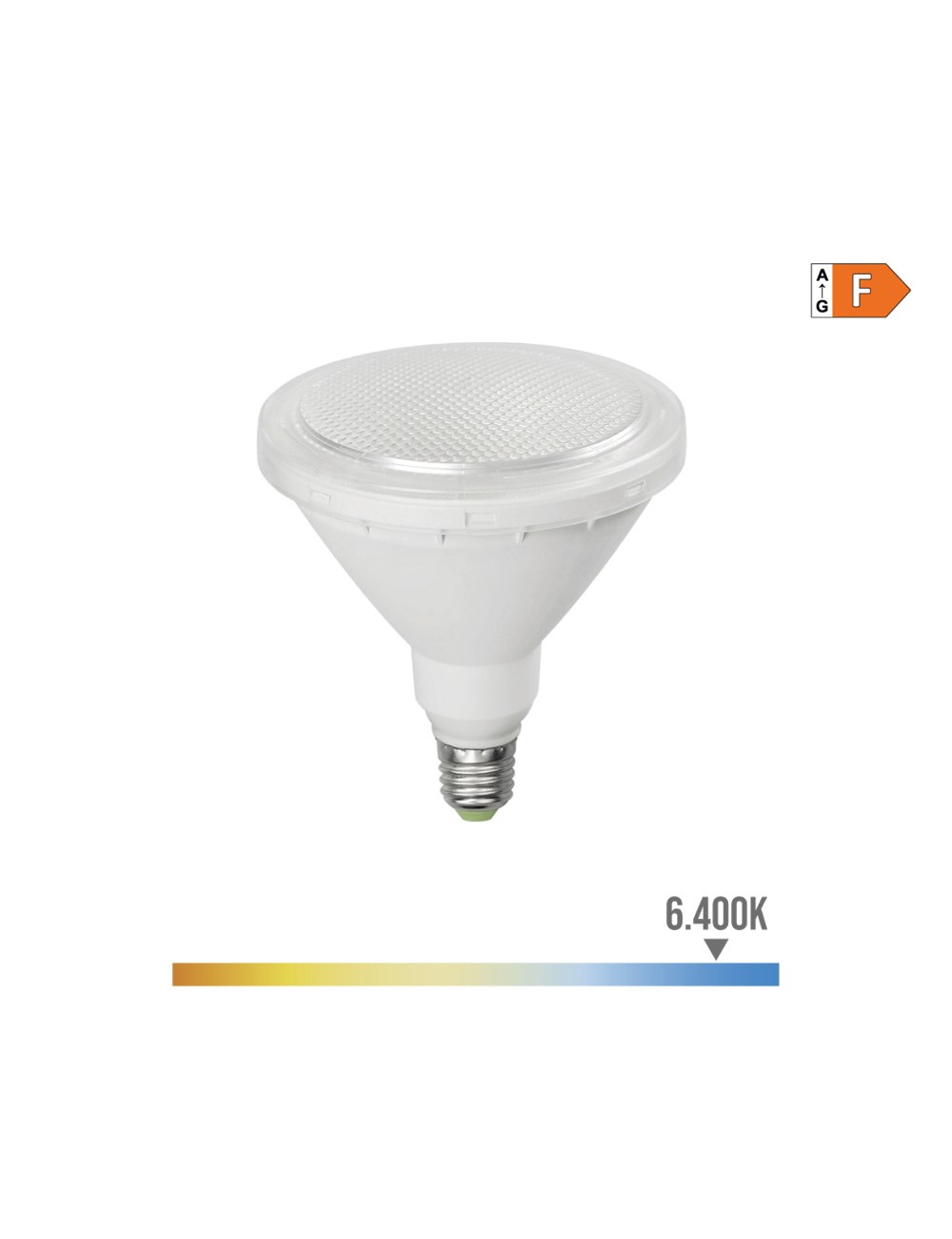 Bombilla par38 led e27 15w 1510lm 6400k luz fria ip64 ø12x13,8cm