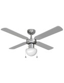 Ventilador de techo modelo caribe. color cromado. potencia: 50w aspas: ø102 cm edm