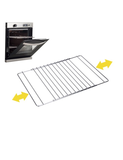 Rejilla para horno cromada extensible 38.5 cm hasta 55 x 31.5 cm
