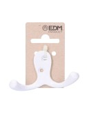 Colgador doble de aluminio blanco