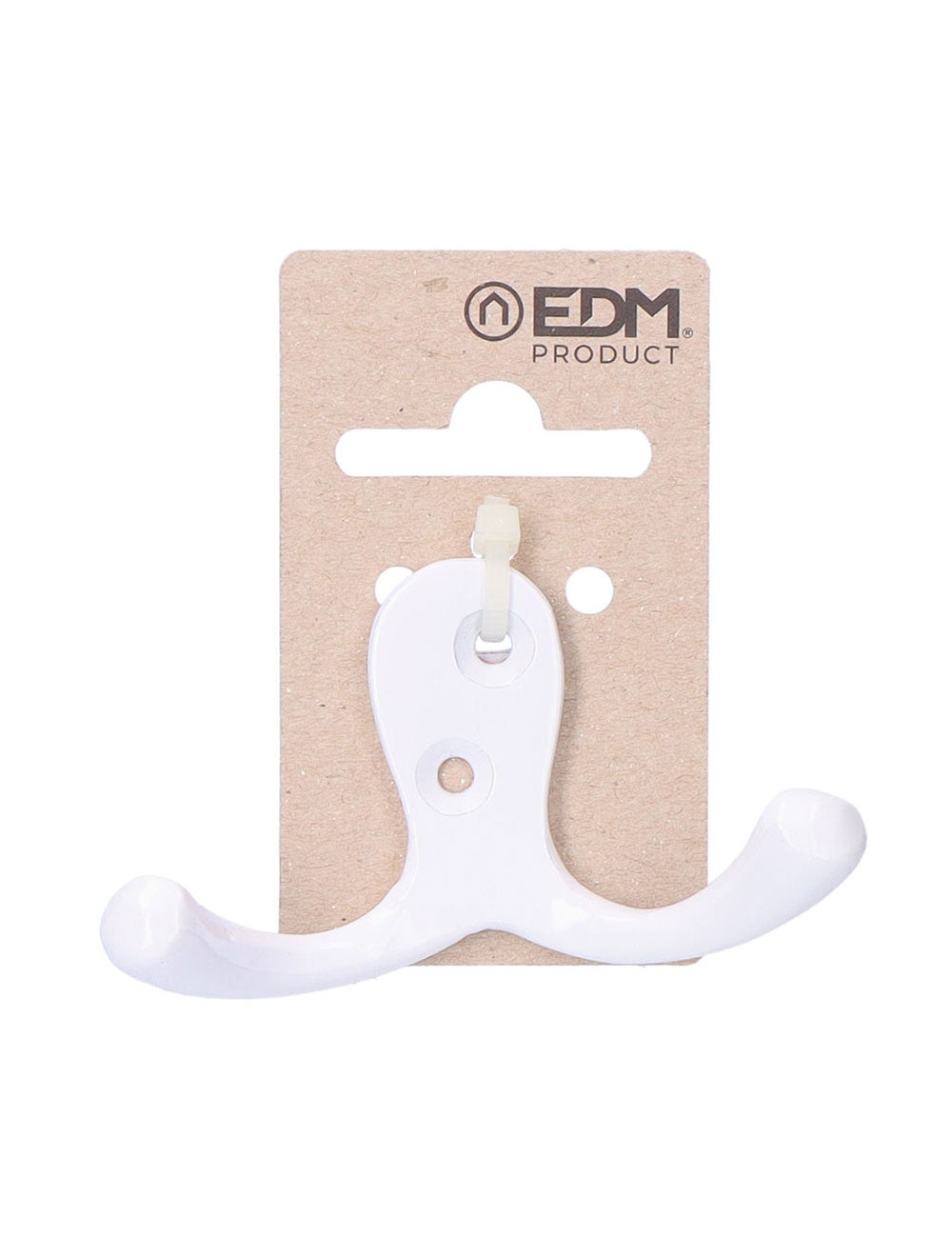 Colgador doble de aluminio blanco