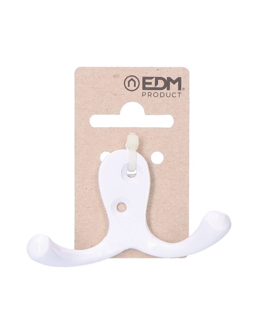 Colgador doble de aluminio blanco