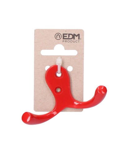 Colgador doble de aluminio rojo