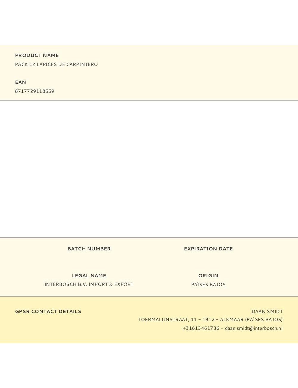 Pack 12 lapices de carpintero