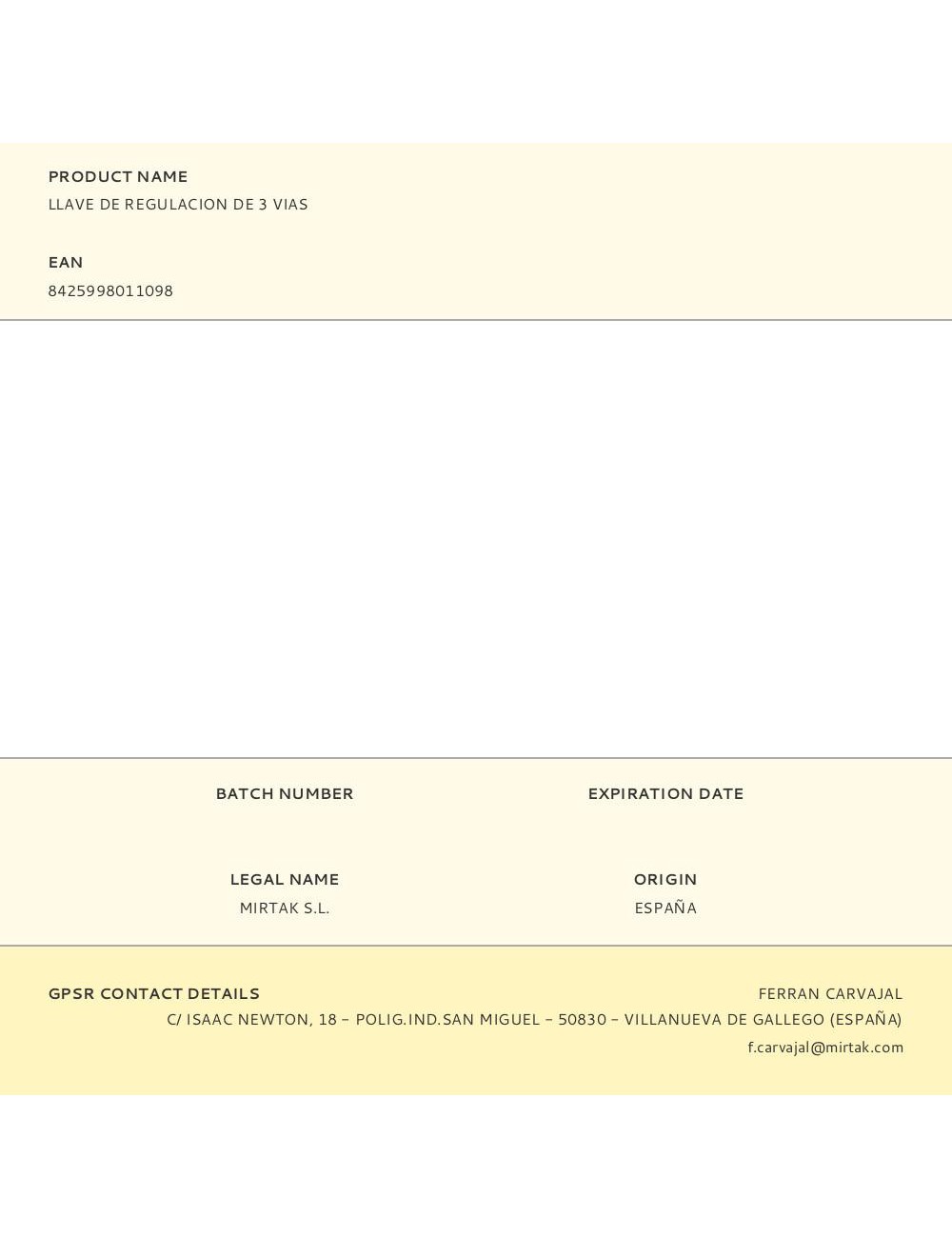 Llave de regulacion de 3 vias