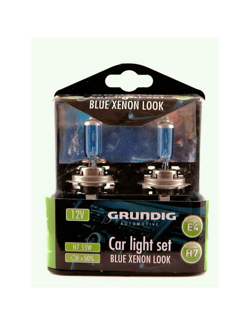 Set 2 bombillas para coche 12v h4 xenon grundig
