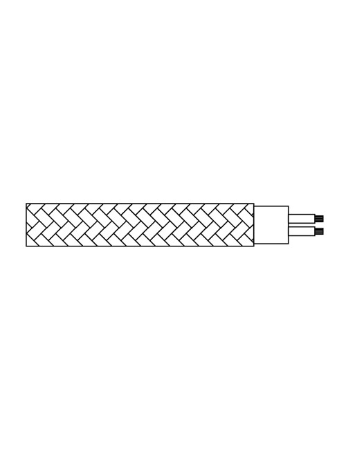 Carrete cable cordón tubular h03vv-f 2 x 0,75 mm rallado blanco/negro, 25 m euro/m
