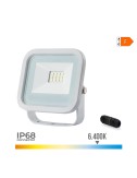 Foco proyector led blanco 10 w 800 lm 6400 k luz fría 9,2 x 2,7 x 8,1 cm