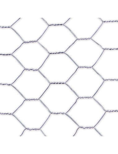 Malla metalica de triple torsion galvanizada cuadro: 19x0,7mm / 0,5x10m