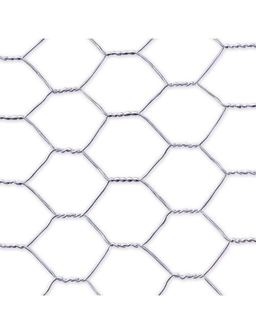 Malla metalica de triple torsion galvanizada cuadro: 19x0,7mm / 0,5x10m