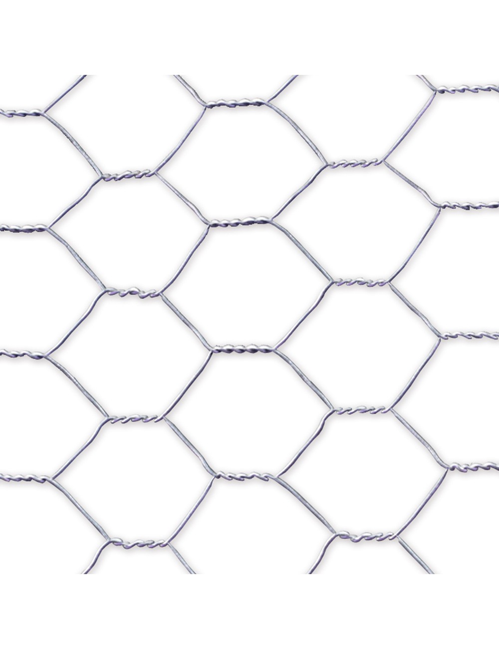 Malla metalica de triple torsion galvanizada cuadro: 19x0,7mm / 1x5m