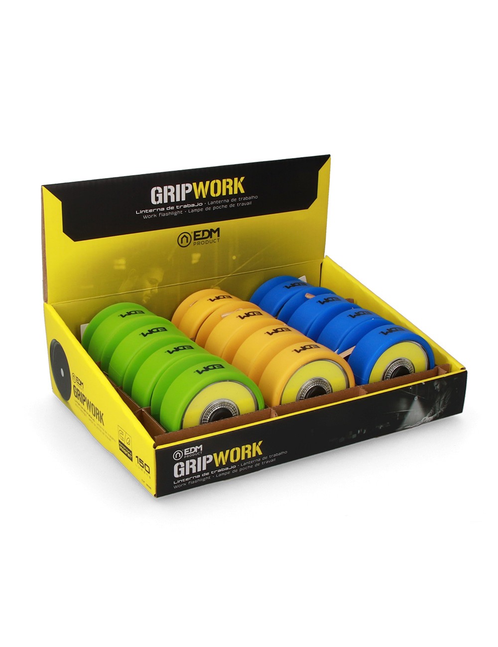 Linterna ventosa led xl grip work colores surtidos 3xaaa (incluidas)