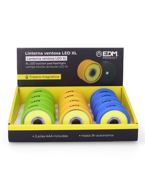 Linterna ventosa led xl grip work colores surtidos 3xaaa (incluidas)