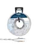 Carrete cable paralelo textil trenzado h07v-k 2 x 2,50 mm blanco, 5 m