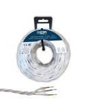 Carrete cable paralelo textil trenzado h07v-k 3 g 2,50 mm blanco, 5 m