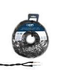Carrete cable paralelo textil trenzado h05vv-f 2 x 1,50 mm negro, 5 m