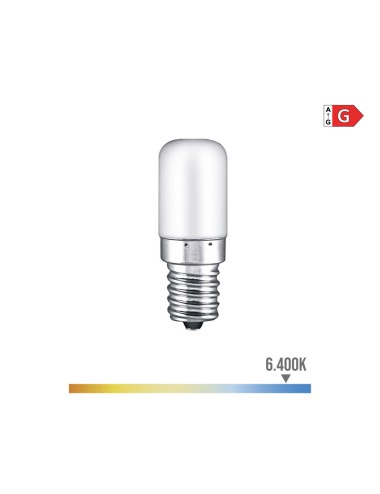 Bombilla pebetero tubular led e14 1,8 w 130 lm 6400 k luz fria ø1,8 x 4,8 cm