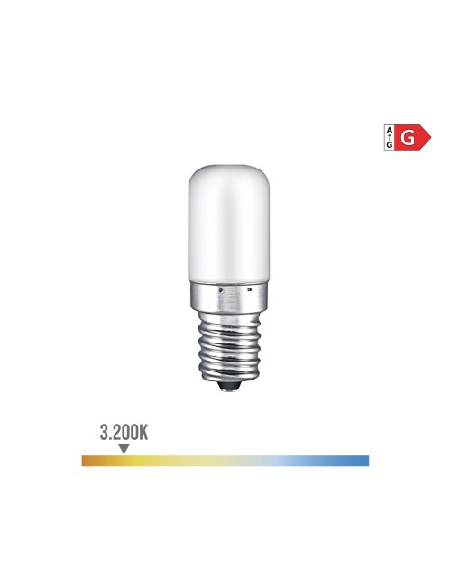 Bombilla pebetero tubular led e14 1,8 w 130 lm 3200 k luz calida ø1,8 x 4,8 cm