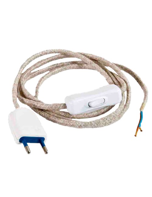 Kit cordon 2 x 0,75 mm, 120 + 80 cm, 2 m, algodon