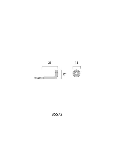 Alzapaños torneados latón niquelado 25 mm. recogedor de cortina, 2 uds
