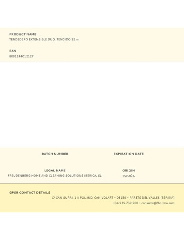 Tendedero extensible duo, tendido 22 m