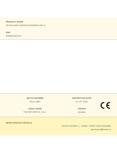 Ms sellante adhesivo marron 290 ml