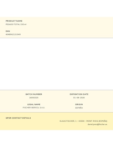 Pegado total 150 ml