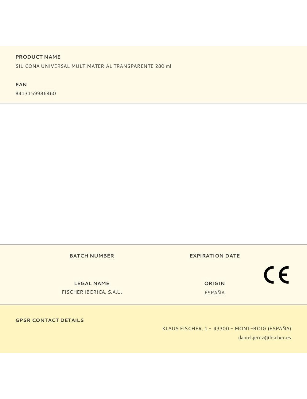 Silicona universal multimaterial transparente 280 ml